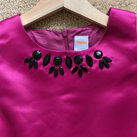Gymboree Jeweled Special Occasion Dress with Velvet Bow.  Girl’s size 7 - Picture 3 of 5